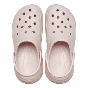 δίπατο σαμπό σε ροζ χρώμα, crocs classic crush clog quartz