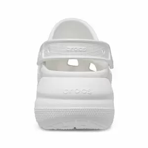 δίπατο σαμπό σε λευκό χρώμα, crocs classic crush clog white
