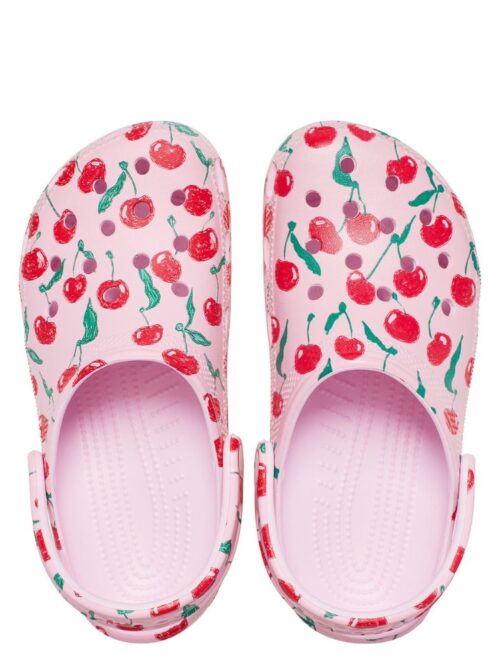 σαμπό σε ροζ χρώμα με σχέδιο κεράσια από την crocs, classic fresh fruits clog cherry