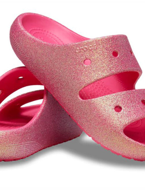 παντόφλες με γκλίτερ από την crocs, classic iridescent glitter sandals
