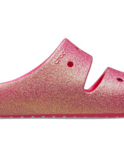 παντόφλες με γκλίτερ από την crocs, classic iridescent glitter sandals