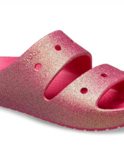 παντόφλες με γκλίτερ από την crocs, classic iridescent glitter sandals