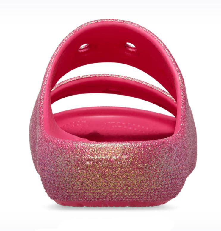 παντόφλες με γκλίτερ από την crocs, classic iridescent glitter sandals