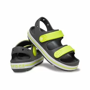 παιδικά σανδάλια σε γκρι χρώμα από την crocs, crocs crocband cruiser sandal k slate grey