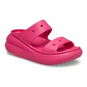 γυναικεία crocs με πλατφόρμα σε ροζ έντονο χρώμα, crocs crush sandal dragon fruit