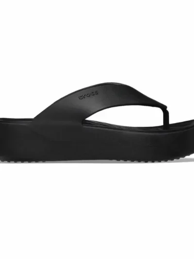 γυναικείες σαγιονάρες με πλατφόρμα από την crocs σε μαύρο χρώμα, getaway platform flip black