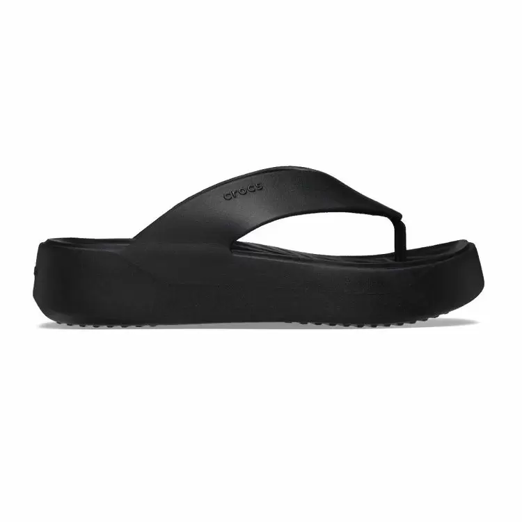 γυναικείες σαγιονάρες με πλατφόρμα από την crocs σε μαύρο χρώμα, getaway platform flip black