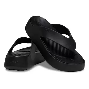 γυναικείες σαγιονάρες με πλατφόρμα από την crocs σε μαύρο χρώμα, getaway platform flip black
