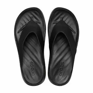 γυναικείες σαγιονάρες με πλατφόρμα από την crocs σε μαύρο χρώμα, getaway platform flip black