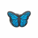 διακοσμητική πεταλούδα για τα crocs, crocs jibbitz charms blue butterfly