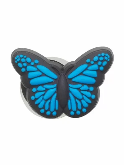 διακοσμητική πεταλούδα για τα crocs, crocs jibbitz charms blue butterfly