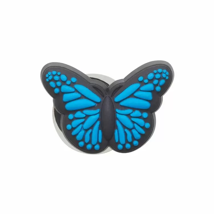 διακοσμητική πεταλούδα για τα crocs, crocs jibbitz charms blue butterfly