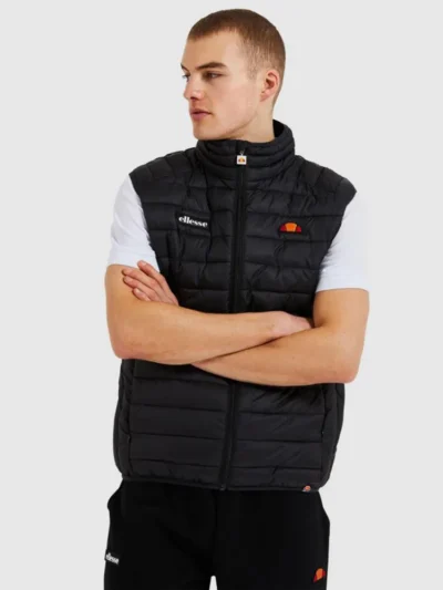 ανδρικό γιλέκο σε μαύρο χρώμα από την ellesse, bardy gilet black