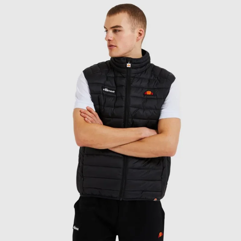 ανδρικό γιλέκο σε μαύρο χρώμα από την ellesse, bardy gilet black