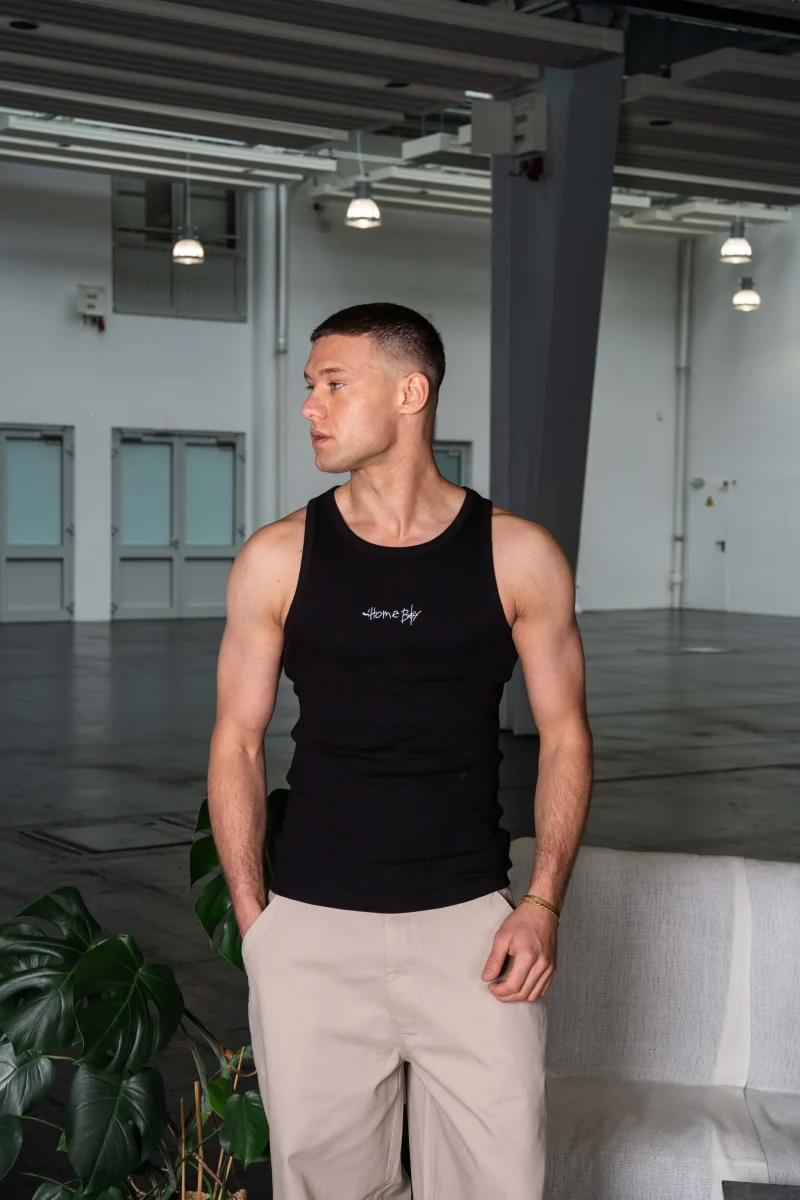 αμάνικη μπλούζα σε μαύρο χρώμα από την homeboy, tank top achsel h black
