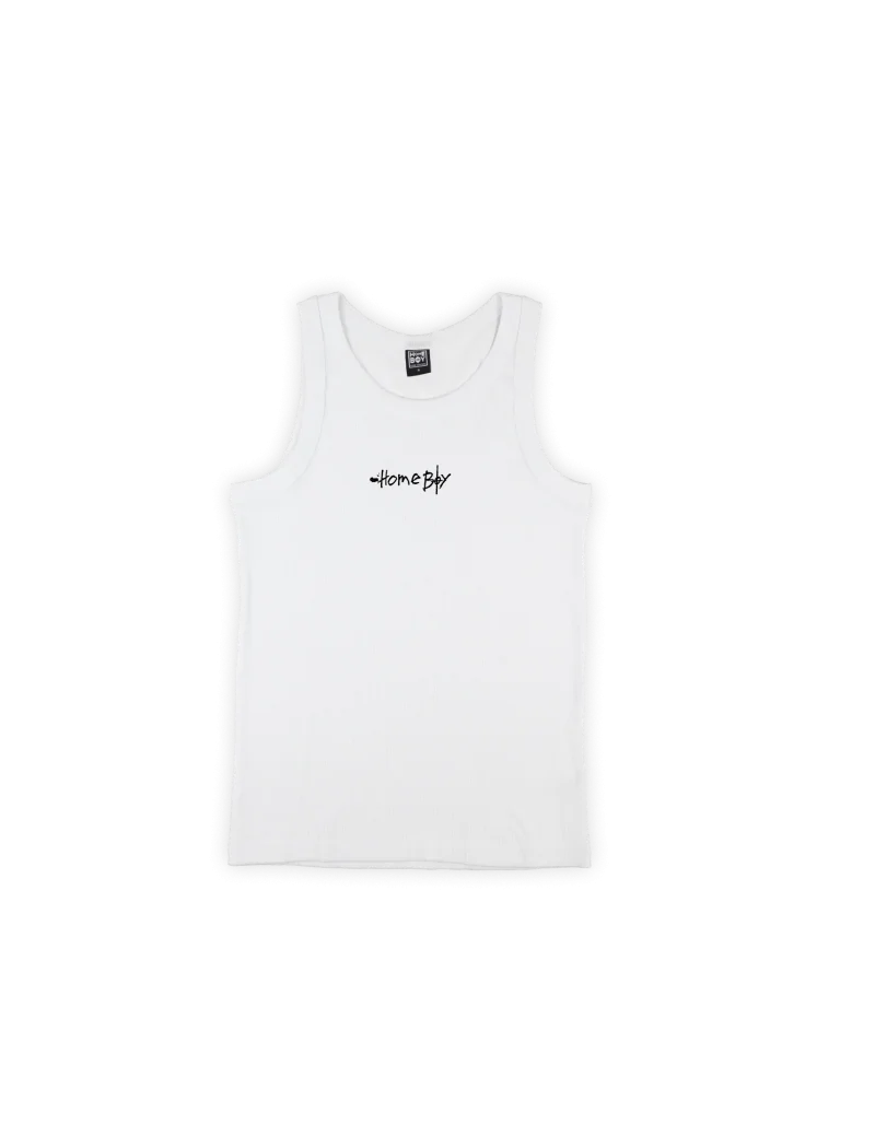 αμάνικη μπλούζα σε λευκό χρώμα από την homeboy, tank top achsel h white