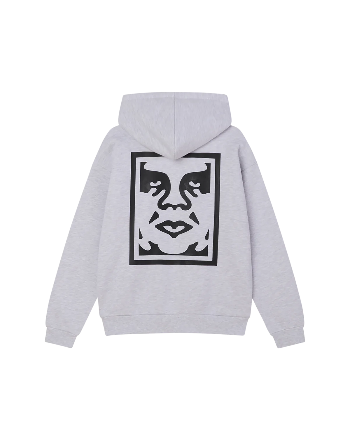 fouter me koukoula se gkri xroma me tipoma stin plati apo tin obey, bold icon extra heavy hood ash grey