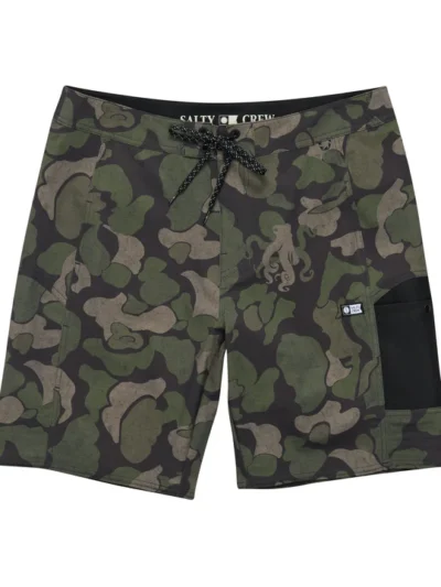 ανδρικό μαγιό σε πράσινα χρώματα από την salty crew, flagship boatshort