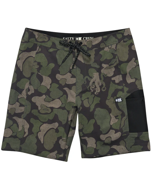 ανδρικό μαγιό σε πράσινα χρώματα από την salty crew, flagship boatshort