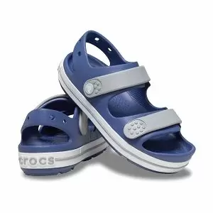 παιδικά πέδιλα σε μπλε και γκρι χρώμα από την crocs, cruiser sandal
