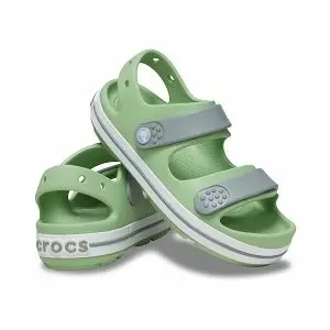 παιδικά πέδιλα σε πράσινο χρώμα από την crocs, crocband cruiser sandal k