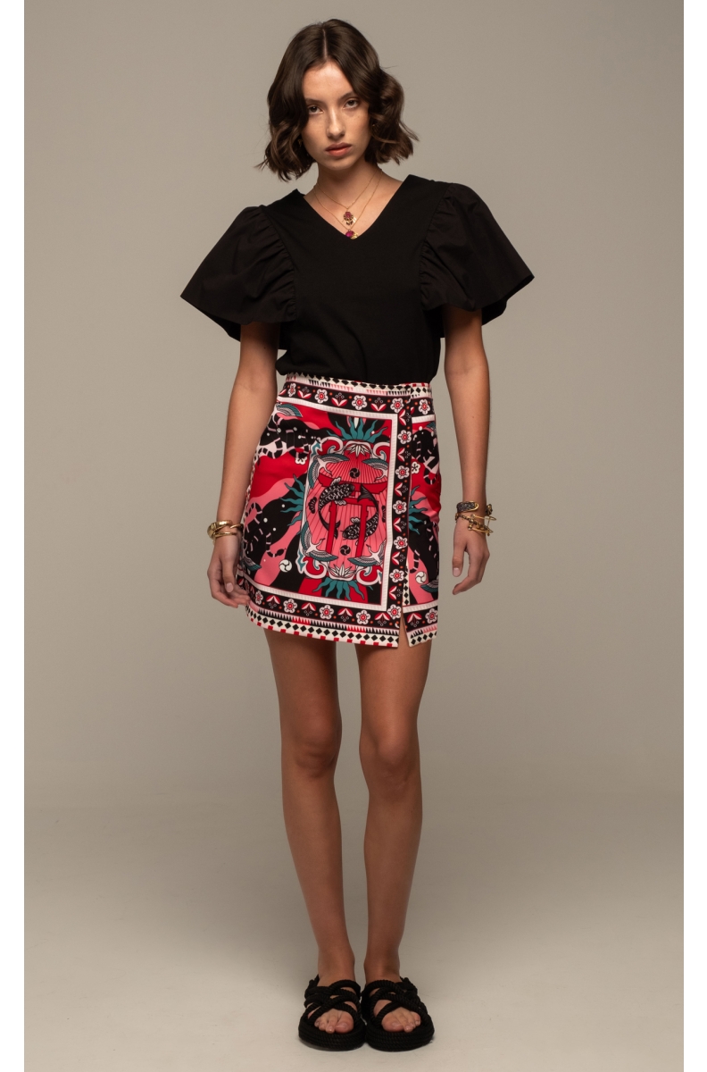 γυναικεία μίνι φούστα με σχέδια από την Peace and chaos, genesis mini skirt