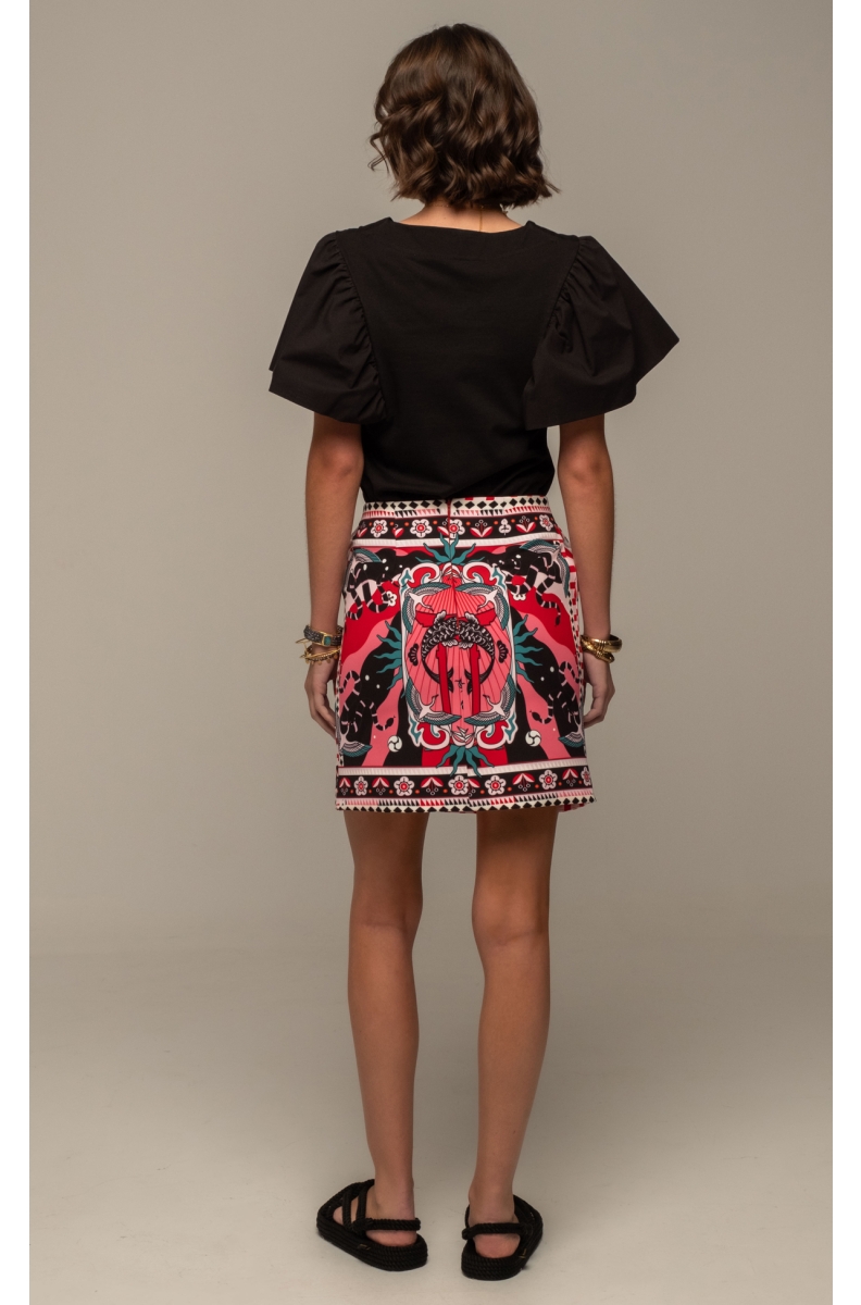 γυναικεία μίνι φούστα με σχέδια από την Peace and chaos, genesis mini skirt