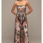 γυναικείο strapless φόρεμα με διάφορα σχέδια από την peace and chaos, prosperity strapless dress