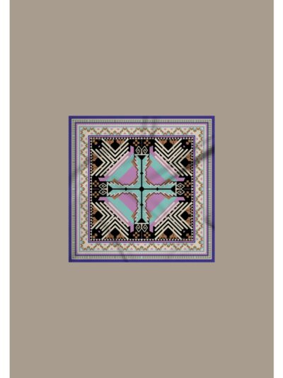 γυναικείο μαντήλι με σχέδια από την peace and chaos, quantum scarf