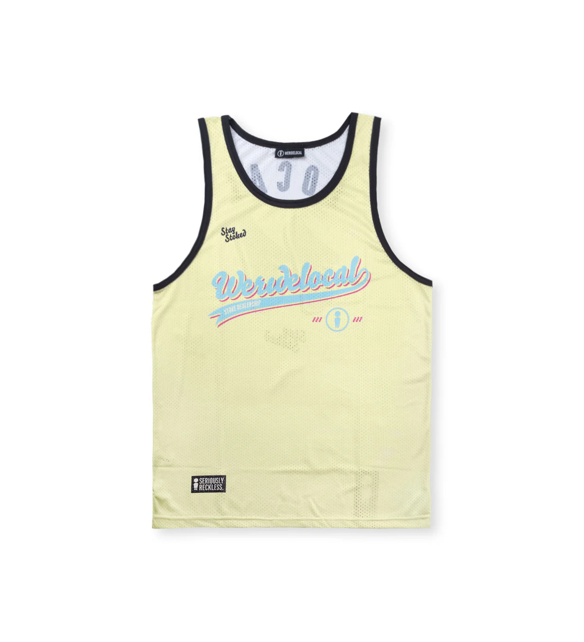 ανδρική αμάνικη μπλούζα σε κίτρινο χρώμα από την we ride local, team banana jersey