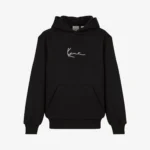 παιδικό φούτερ σε μαύρο χρώμα από την karl kani, kids small signature essential hoodie