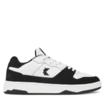 ανδρικά παπούτσια σε ασπρόμαυρο χρώμα με το χαρακτηριστικό λογότυπο του karl kani, shoes 89 2k black