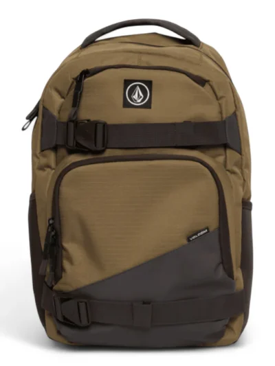 σακίδιο πλάτης σε καφέ χρώματα από την volcom, grindstone skate backpack