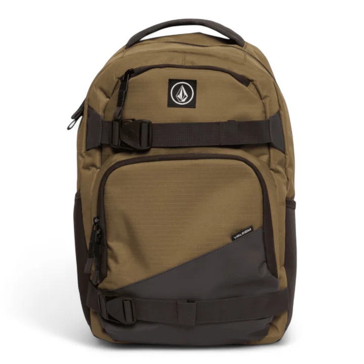 σακίδιο πλάτης σε καφέ χρώματα από την volcom, grindstone skate backpack