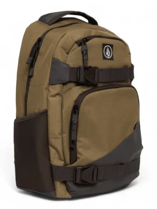 σακίδιο πλάτης σε καφέ χρώματα από την volcom, grindstone skate backpack