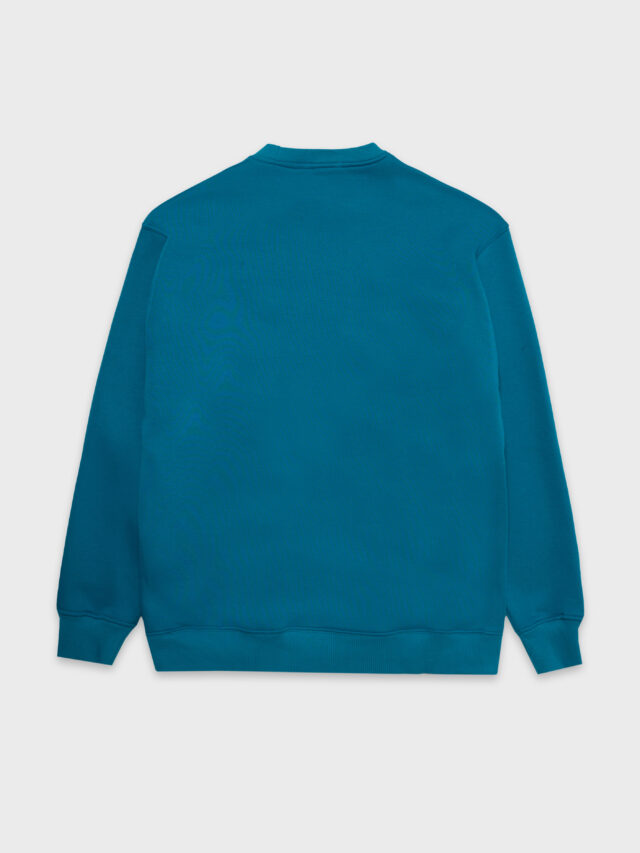 Caterpillar Logo Crewneck Sweatshirt Blue Φούτερ - Image 3