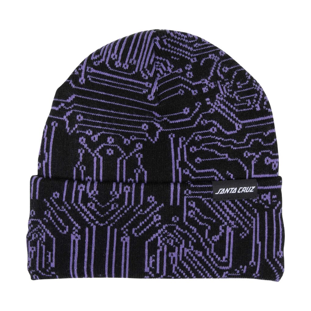 σκούφος με διάφορα σχέδια από την santa cruz, circuit beanie