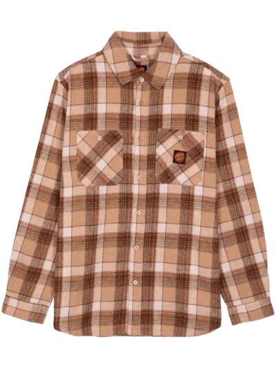 ανδρικό πουκάμισο με καφέ χρώμα από την santa cruz, apex shirt