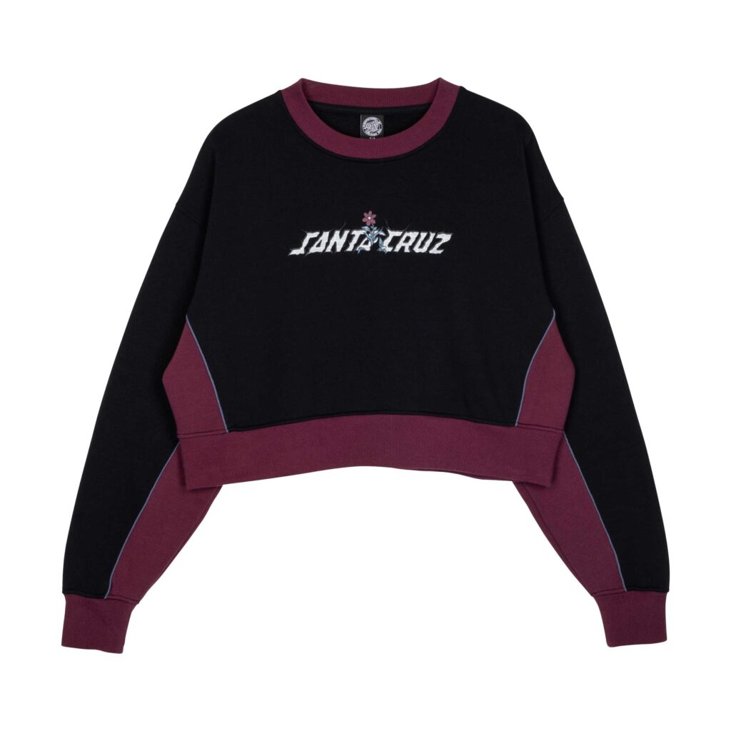 γυναικείο φούτερ με διχρωμία από την santa cruz, flourish strip crewneck sweatshirt