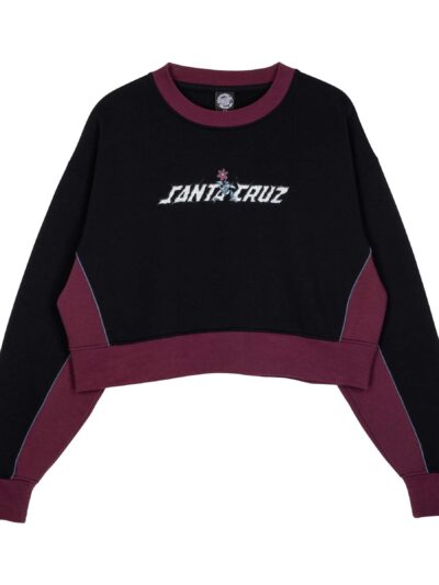 γυναικείο φούτερ με διχρωμία από την santa cruz, flourish strip crewneck sweatshirt