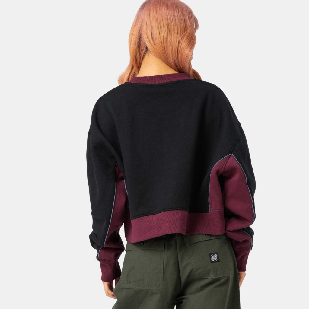 γυναικείο φούτερ με διχρωμία από την santa cruz, flourish strip crewneck sweatshirt