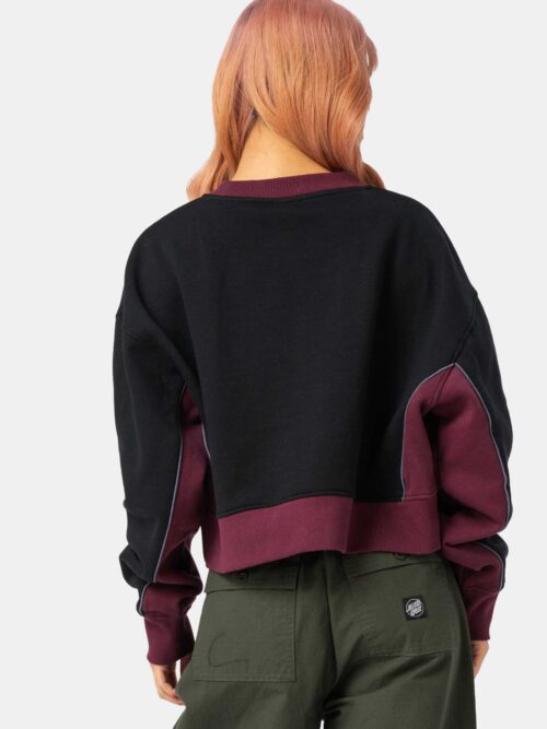 γυναικείο φούτερ με διχρωμία από την santa cruz, flourish strip crewneck sweatshirt
