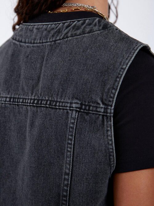 Dr. Denim Tina Top - Black Γυναικείο Αμάνικο - Image 7