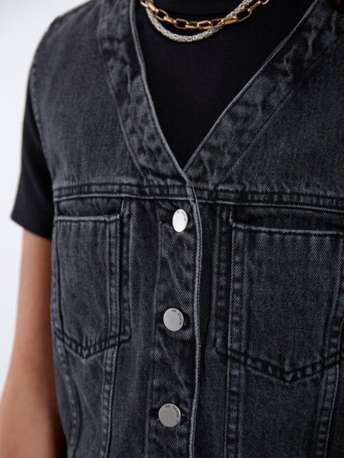 Dr. Denim Tina Top - Black Γυναικείο Αμάνικο - Image 8