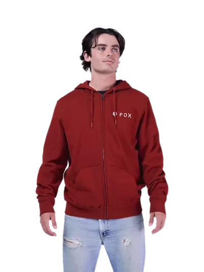 ανδρική ζακέτα σε κεραμιδί χρώμα από την fox, absolute zip hoodie