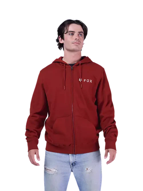 ανδρική ζακέτα σε κεραμιδί χρώμα από την fox, absolute zip hoodie
