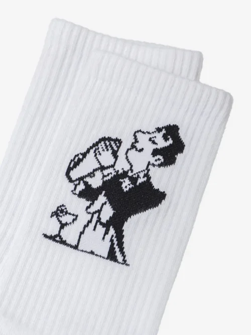 κάλτσες με σχέδιο σε άσπρο χρώμα από την kaotiko, cocktail man sock