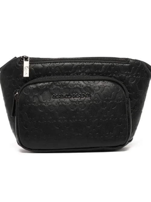 δερμάτινη τσάντα σε μαύρο χρώμα από την karl kani, retro crossbody bag
