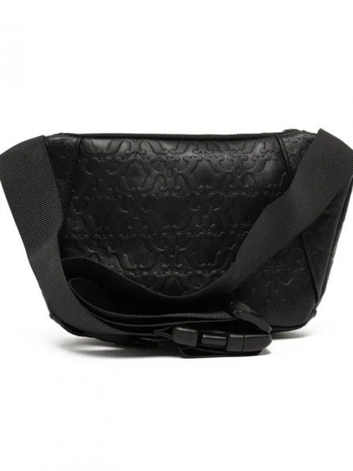 δερμάτινη τσάντα σε μαύρο χρώμα από την karl kani, retro crossbody bag