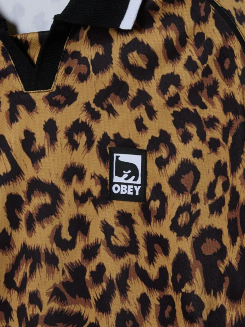 Obey Collar Polo Shirt - Leopard Ανδρική Μπλούζα - Image 4